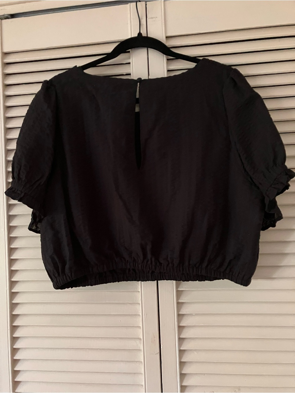 Torrid Size 1 (14-16) Seer Sucker Black Smocked Midi Two-Piece Skirt / Top Set - Picture 8 of 14